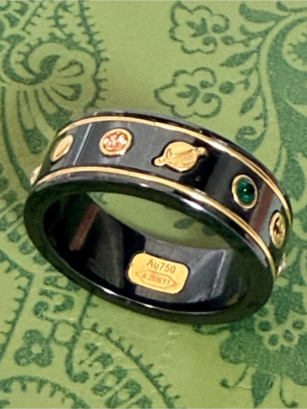 Gucci Icon Ring With Gem Stones